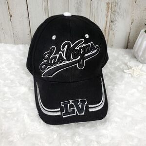 Las Vegas Velcro Baseball Cap Black OSFA